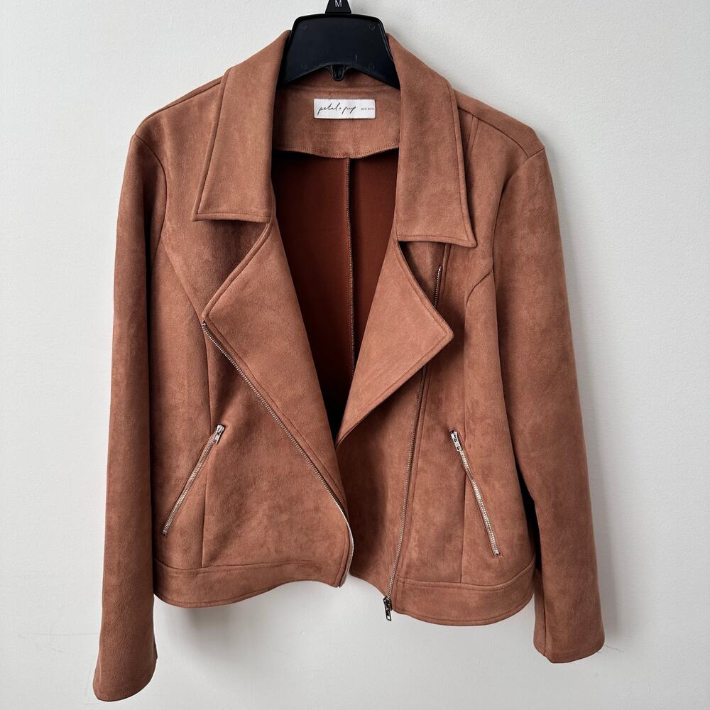 Petal and Pup Spencer Faux Suede Moto Jacket US Size 12 - Picture 7 of 9